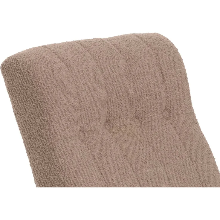 Schaukelstuhl HWC-K10, Relaxsessel, Holz FSC® Stoff/Textil Bouclé (450g/m²) ~ taupe, Gestell natur – Bild 5