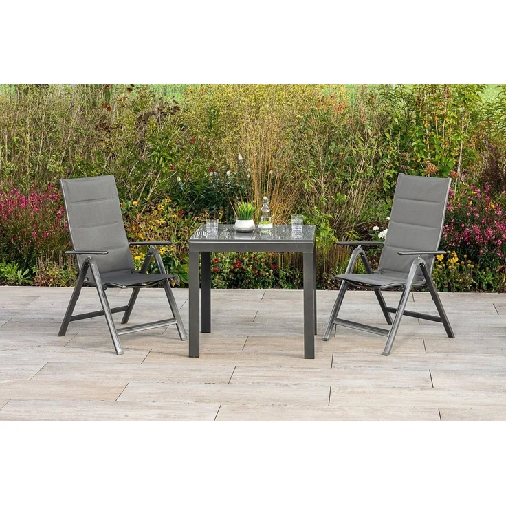 MERXX Balkonset Taviano, (Set, 3-tlg), 2 Klappsessel, 5-fach verstellbar, Balkon-Ausziehtisch – Bild 4