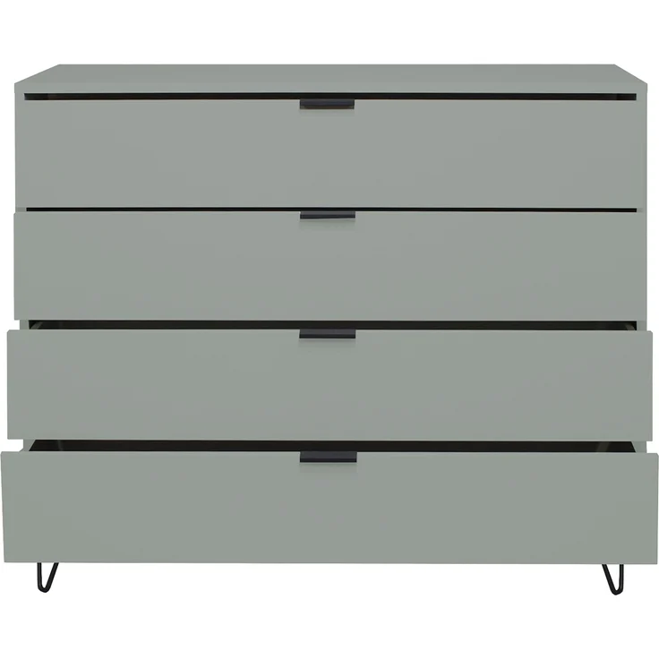 Schubkastenkommode >Bonnie< in pine green matt lack - 119x101x45cm (BxHxT) – Bild 3