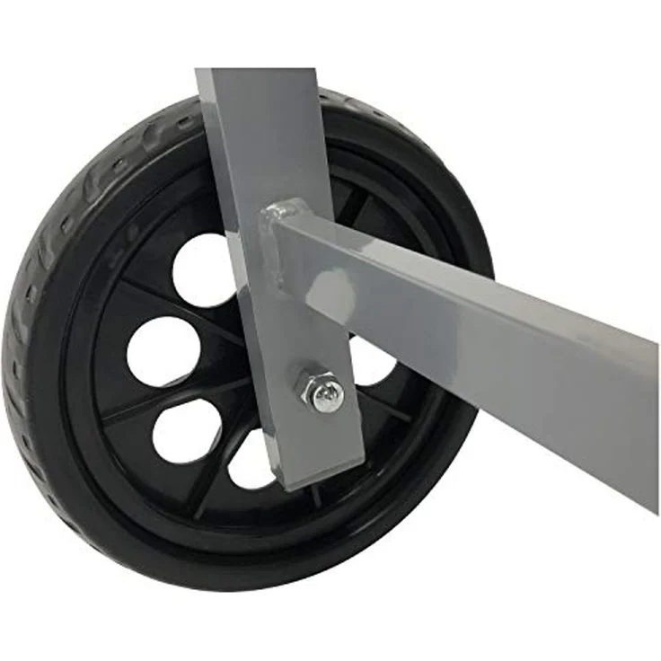 DEGAMO OSTIA Rollenliege, Aluminium + Kunstgewebe, silbergrau/schwarz, 200cm – Bild 4