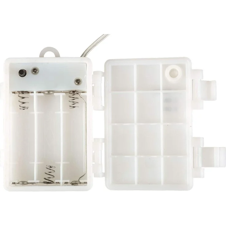 Idena 31352 - LED Lichterkette mit 125 LEDs in Warmweiß, Cascade LED Stränge mit 6 Stunden Timer Funktion, batteriebetrieben, ca. 1,7 m lang, Deko für Innen & Außen, als Party Deko, Weihnachtsdeko – Bild 4