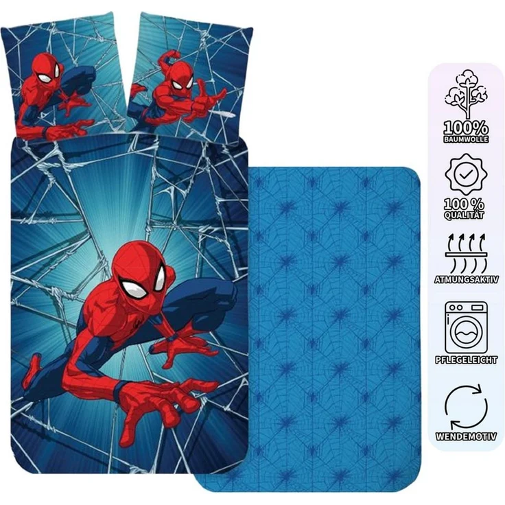 Spiderman Baby Bettwäsche Set 100 x 135 cm 40 x 60 cm – Bild 3