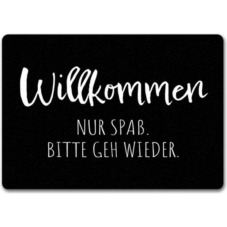 speecheese Fußmatte Hau ab Fußmatte in 35x50 cm ohne Rand Willkommen Nur Spaß. Bitte geh – Bild 4