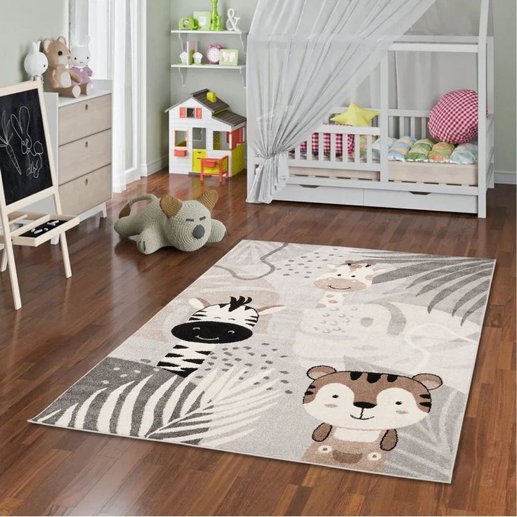 Pergamon Kinderteppich Kinder Teppich Softstar Kids Safari Friends, Rechteckig, Höhe: 11 mm – Bild 1
