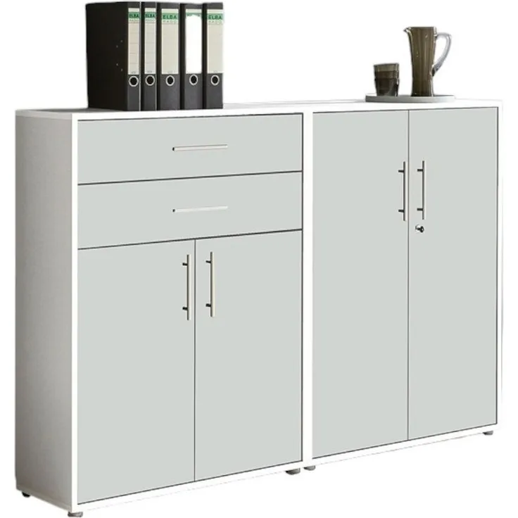 BMG Möbel Aktenschrank Tabor (Set 12, Büroschrank abschließbar mit Metallgriffen) Made in Germany
