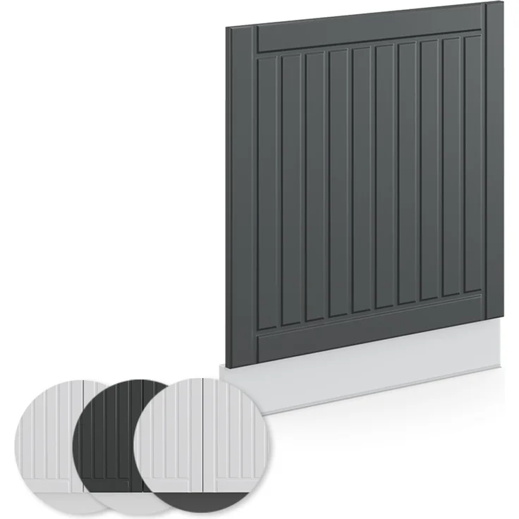 Frontblende Fame-Line Anthrazit Landhaus 60 cm ohne Arbeitsplatte Vicco – Bild 4