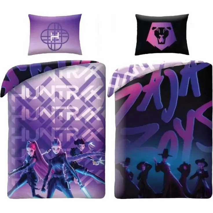 K-Pop Demon Hunters Kinderbettwäsche K-pop Demon Hunters Enemies wende-bettwäsche 140×200cm, 70x90 cm