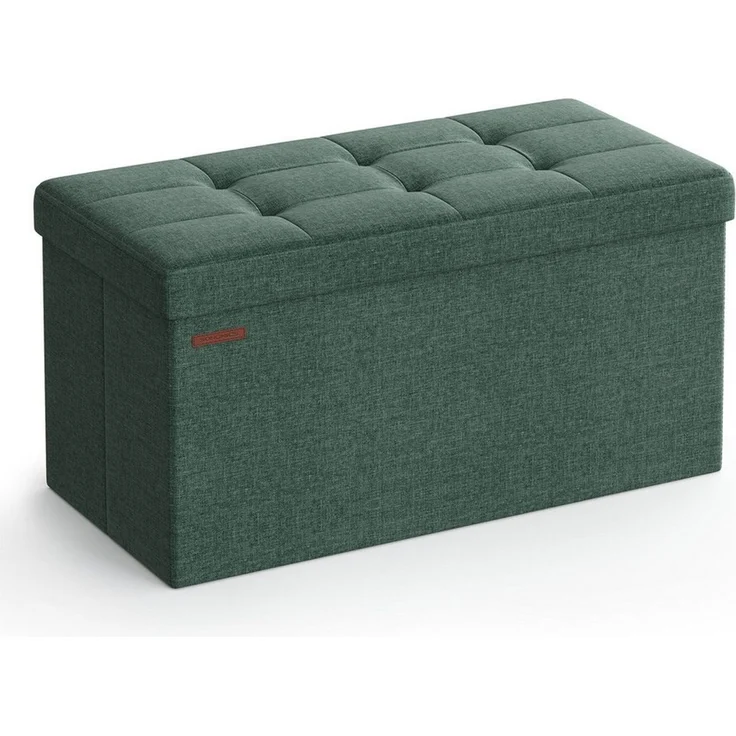 SONGMICS Sitzbank Sitzhocker mit Stauraum, klappbare, für Wohnzimmer Schlafzimmer Flur, 38 x 110 x 38 cm Fußbank, Aufbewahrungsbox, bis 300 kg belastbar – Bild 1
