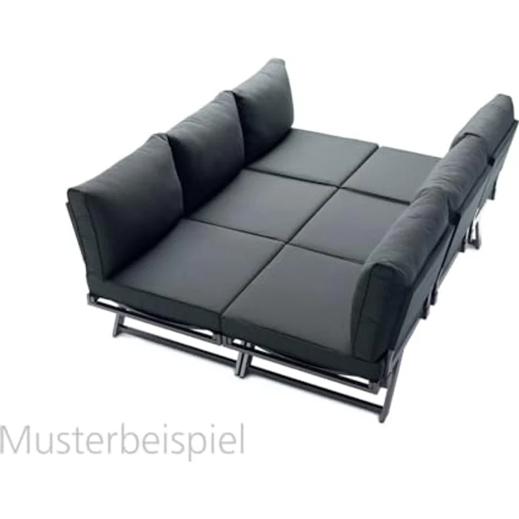 SIEGER Auckland Lounge/Liege, Gartenmöbel aus Aluminium mit verstellbarer Rückenlehne, Eisengrau/Grau – Bild 8