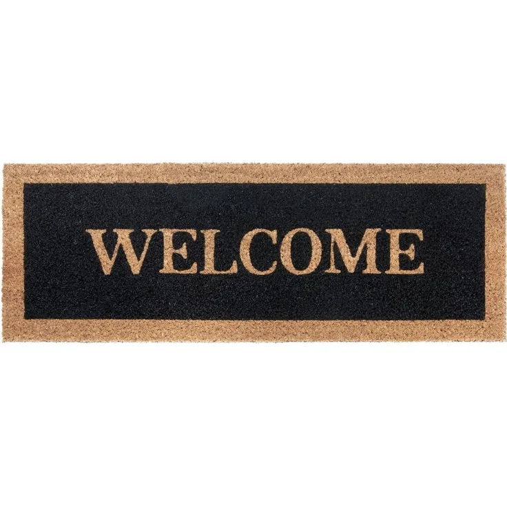 HANSE Home Fußmatte Mix Mats Kokos Welcome Border, Türmatte, rechteckig, Höhe: 15 mm, Kokos, Schmutzfangmatte, Outdoor, Rutschfest, Innen, Kokosmatte, Flur