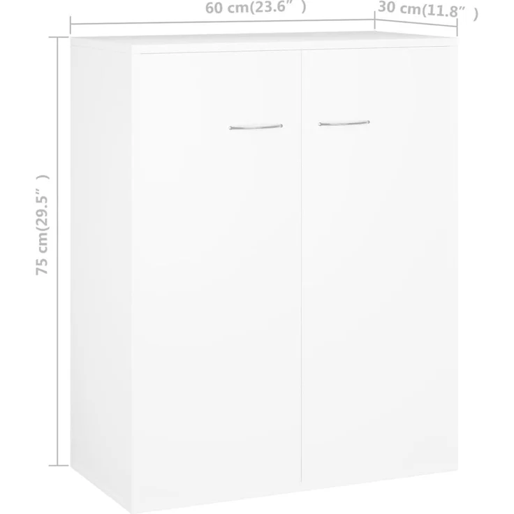 vidaXL Sideboard Weiß 60 x 30 x 75 cm Spanplatte [800729] – Bild 6