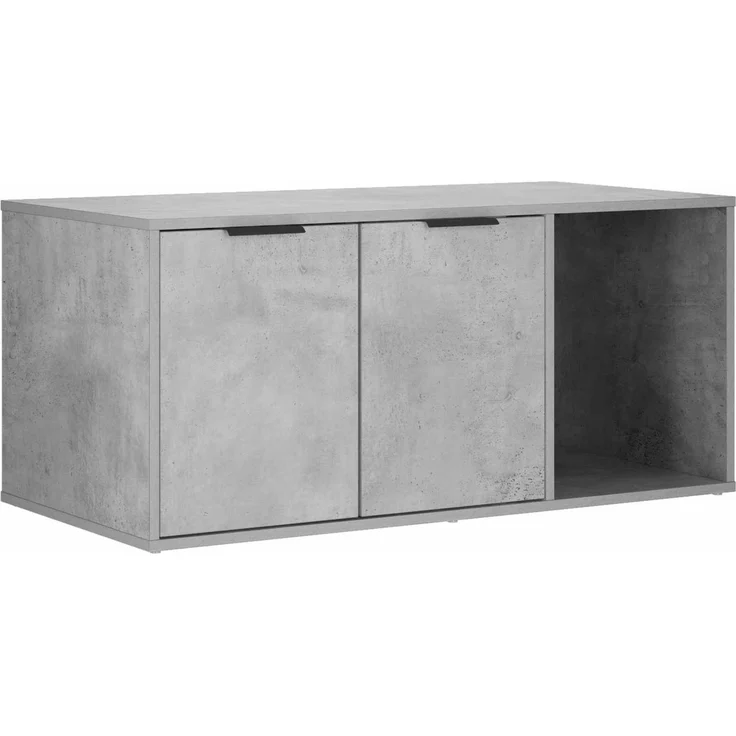 vidaXL Katzenkiste Möbel Betongrau 100 x 49 x 45 cm Holzwerkstoff 8014754 – Bild 2