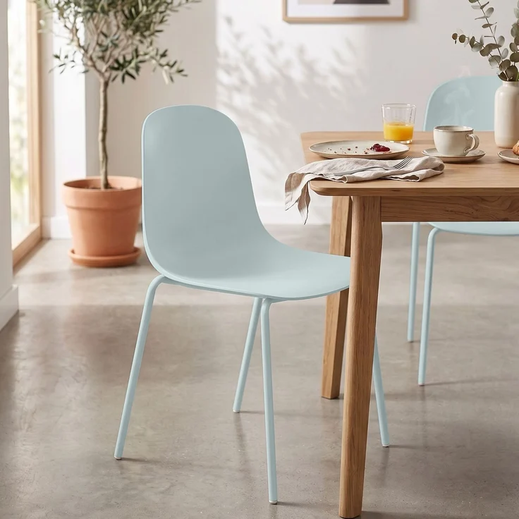 CLP Stapelstuhl Hardin mit ergonomischer Kunststoffschale und stabilem Metallgestell - Farbe:türkis – Bild 3
