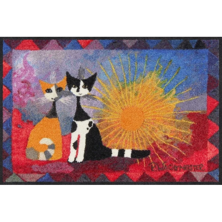Salonloewe Fußmatte Salonloewe NOI DUE Fußmatte Wohnmatte Rosina Wachtmeister 50 x 75 cm, rechteckig, Höhe: 7 mm, In- und Outdoor, waschbar bei 40° Grad in der Waschmaschine und trocknergeeignet – Bild 1