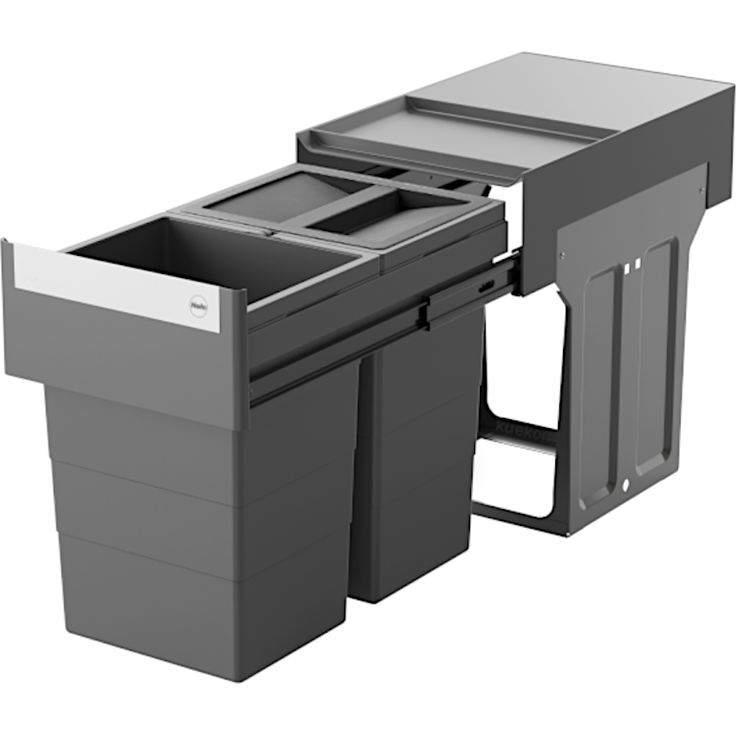 Hailo Abfallsammler 3666903 TA Swing Tandem 2x 13 Liter m Biodeckel