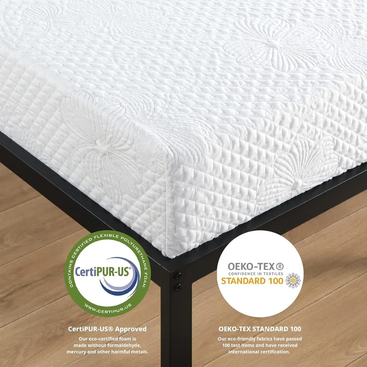 Olee sleep 15cm Memory Foam Matratze / Kaltgelschaum / Öko-Tex / CertiPUR-US / Komfortable Matratze / 3 Schichten / 140x200 cm / Full / Weiß – Bild 7