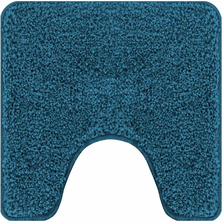 vidaXL Rutschfeste Badematte mit Toilettenausschnitt Blau 50 x 50 cm 4019823