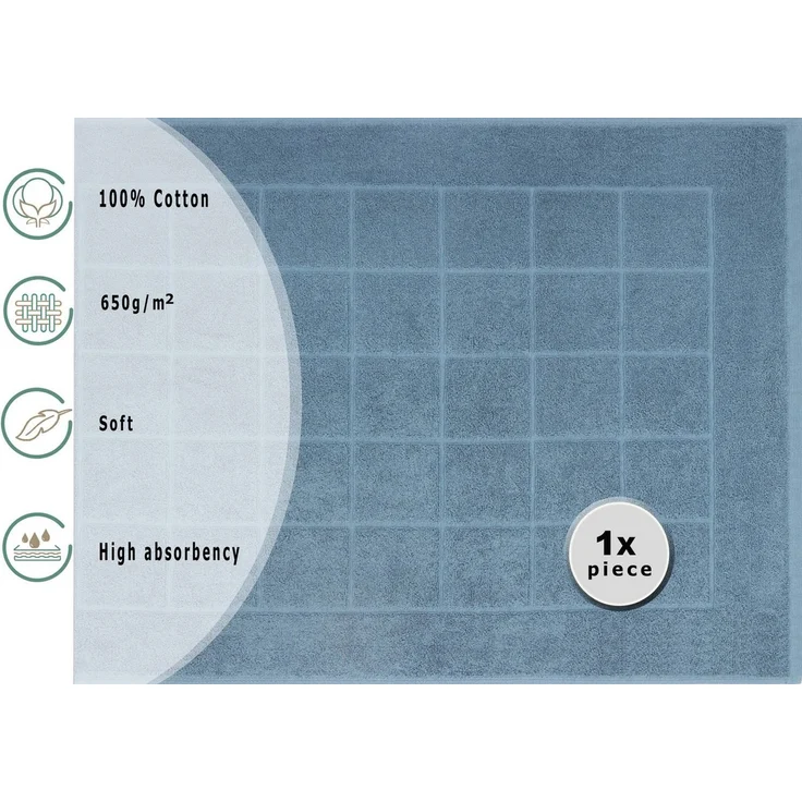 Betz Badematte Badvorleger Berlin Größe 50x70 cm Qualität 650 g/m², beidseitig nutzbar, Baumwolle, maschinenwäsche – Bild 2