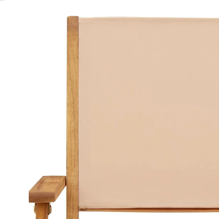 vidaXL Gartenstühle 2 Stk. Beige Massivholz Akazie & Stoff 367672 – Bild 9