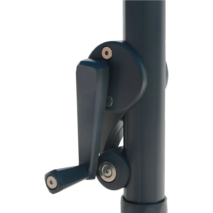 LECO Doppelsonnenschirm rechteckig, Aluminium-/Stahlrohrgestell anthrazit, Polyester anthrazit, 4,6x2,7 m – Bild 7