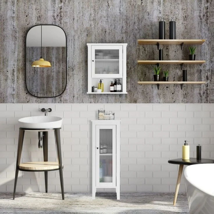 Hängender Badschrank mit Tür 10050604 – Bild 3