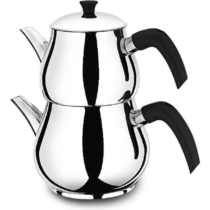 Hoffmanns Teekanne Home & More 18/10 Edelstahl Caydanlik Teekocher Wasser/Tee-Kessel, (Set)