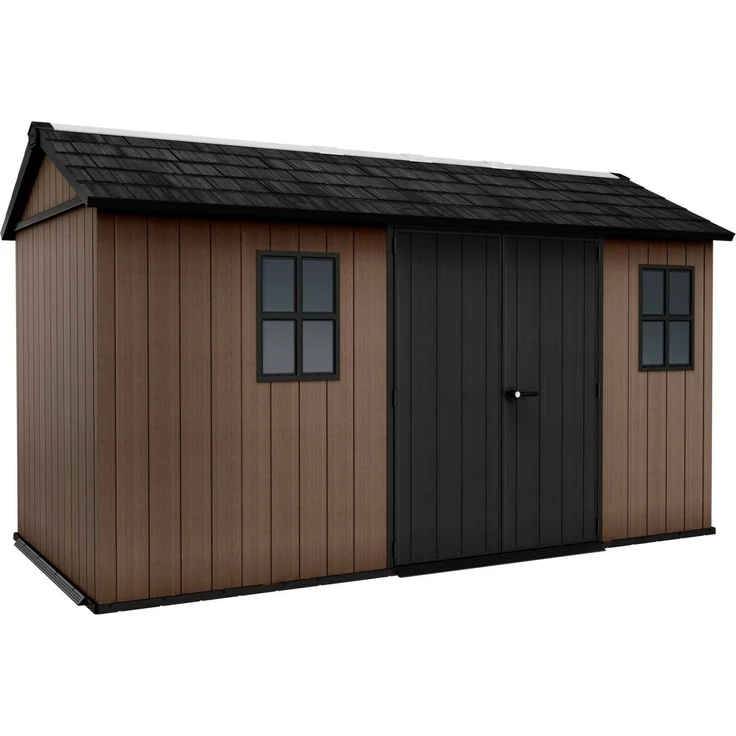 Dmora Gartenhaus Kincardine, Gartenhütte, Gartenhaus, Werkzeugschuppen, 230x413 h246 cm, Braun – Bild 6