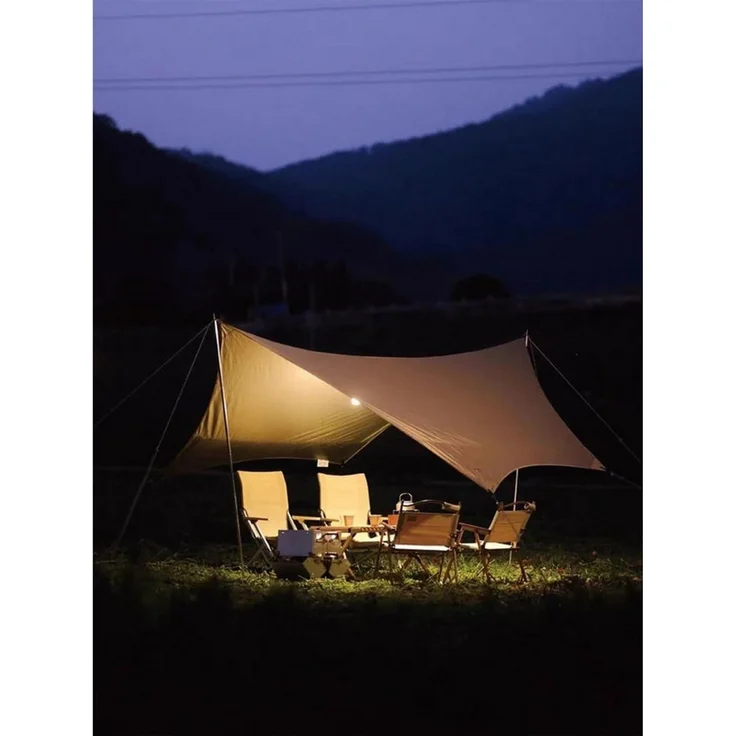 LuxusKollektion Campingstuhl Ultraleichtes Camping Tarp Zelt 4,5x4,5m Wasserdicht Multifunktional – Bild 3