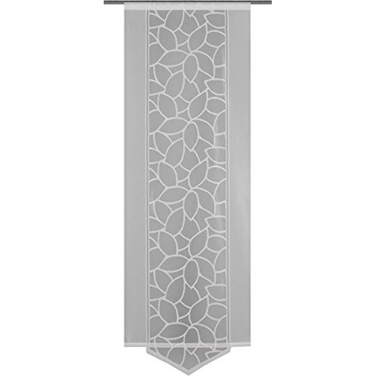 HOME WOHNIDEEN Schiebegardine JENNA (4 St), Klettband, halbtransparent, Schiebevorhang Jacquard Set – Bild 3