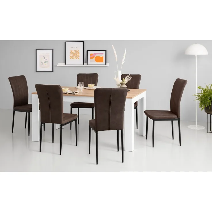 Home affaire 4-Fußstuhl Bergamo (Set, 6 St), erhältlich in Samt, Vintage-Mikrofaser und Webstoff in vielen Farben