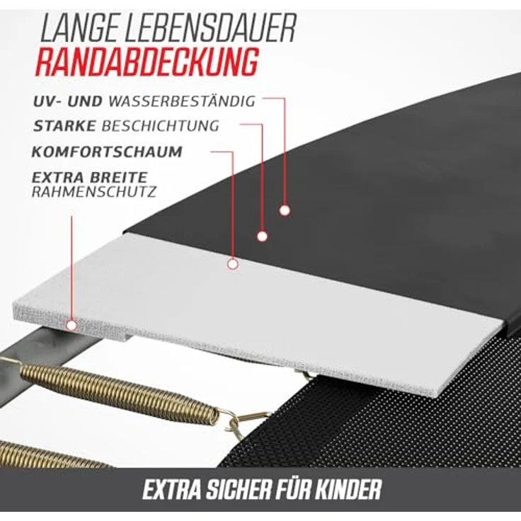 Berg Trampolin Favorit 430 cm, inkl. Sicherheitsnetz Comfort, grün, max. Benutzergewicht 120 kg, wetterbeständig – Bild 6