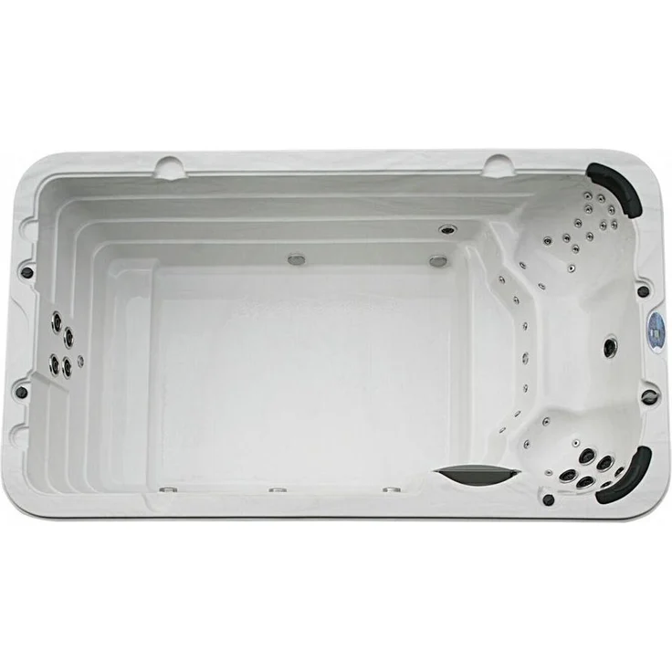 XXL Luxus-LED Swim Spa, 400 x 230 cm, Whirlpool mit Gegenstromanlage, Outdoor-Schwimmbad, V2 – Bild 5