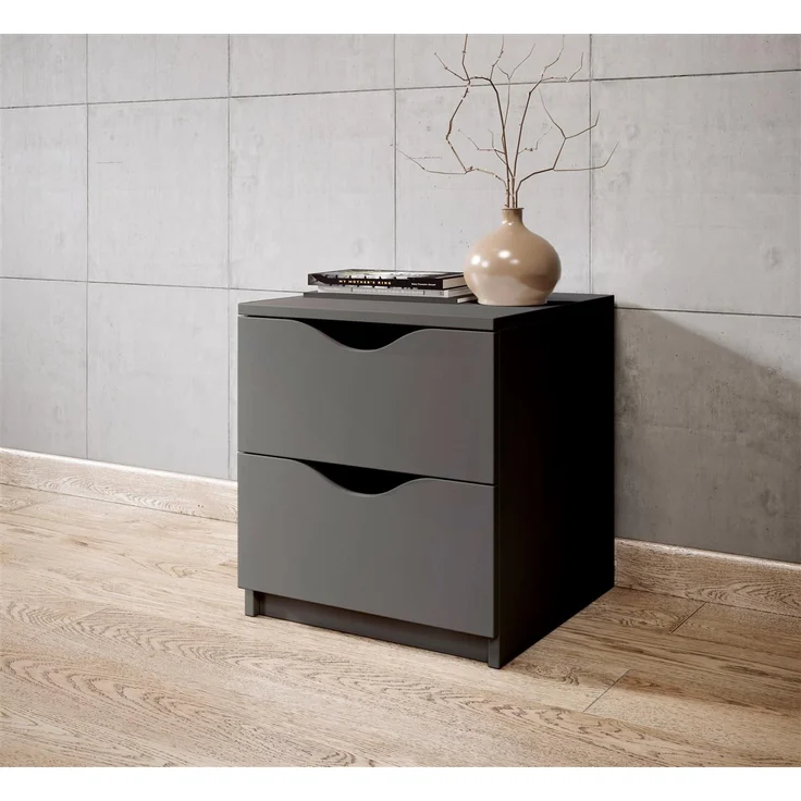 Nachtkommode >Luki< in Graphit - 40x45x42cm (BxHxT) – Bild 5