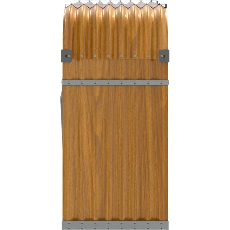 vidaXL Kaminholzunterstand Holzoptik 120x45x100 cm Verzinkter Stahl 364583 – Bild 4
