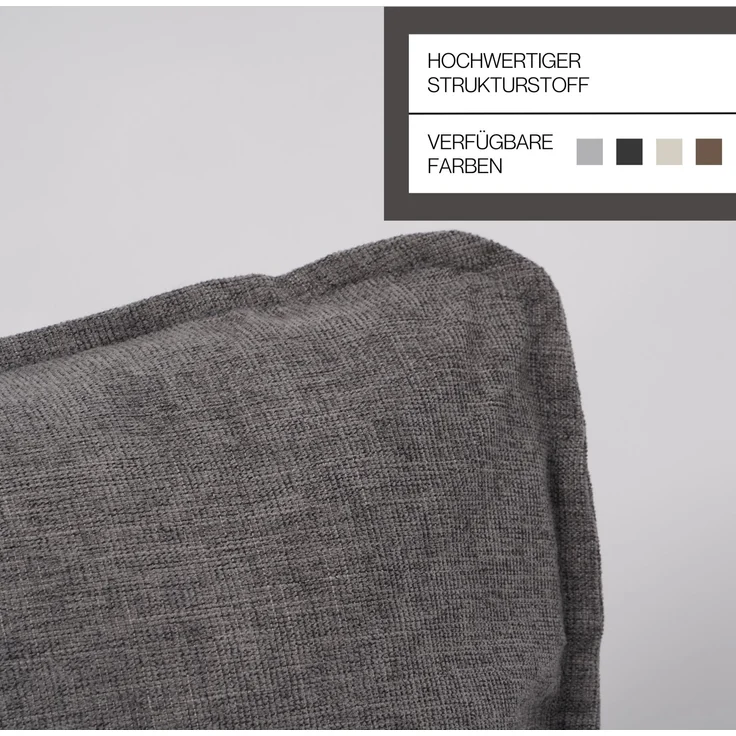 Albatros Designer Vintage Sessel Breston, hochwertiger Stoff Bezug in Grau, sehr bequem, Relaxsessel Loungesessel für Wohnzimmer, Schlafzimmer oder als Fernsehsessel – Bild 3