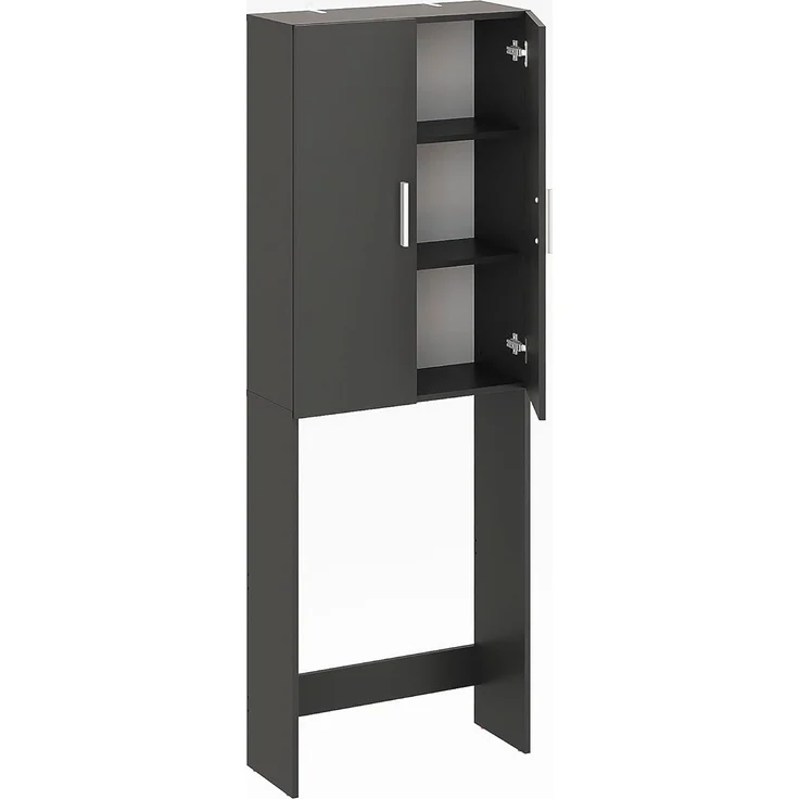 KOMTO Waschmaschinenumbauschrank Gizmo Waschmaschinenschrank Weiß 2 Türen Hochschrank für Waschmaschine Trockner Badezimmer Schrank 65 х 180 х 27 cm (BxHxT) – Bild 4