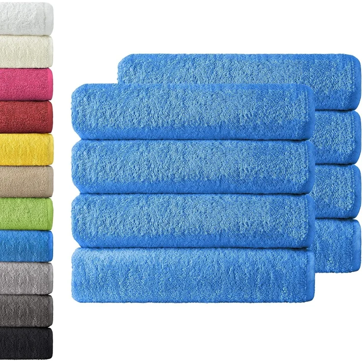 NatureMark 8er Spar-Pack Frottier Handtücher, Handtuch-Set, 50x100 cm, Royal blau, 100% Baumwolle – Bild 1