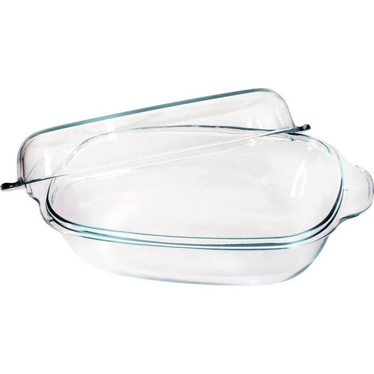 Ambition Auflaufform Excellent Hitzebeständige Schale mit Deckel 8,6L, Glas