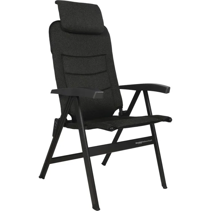 Westfield Outdoors Noblesse Ergofit Klappstuhl, gepolstert, verstellbar, Polyester, braun meliert, 68x63x120 cm, 5,5 kg, DuraLite Gestell
