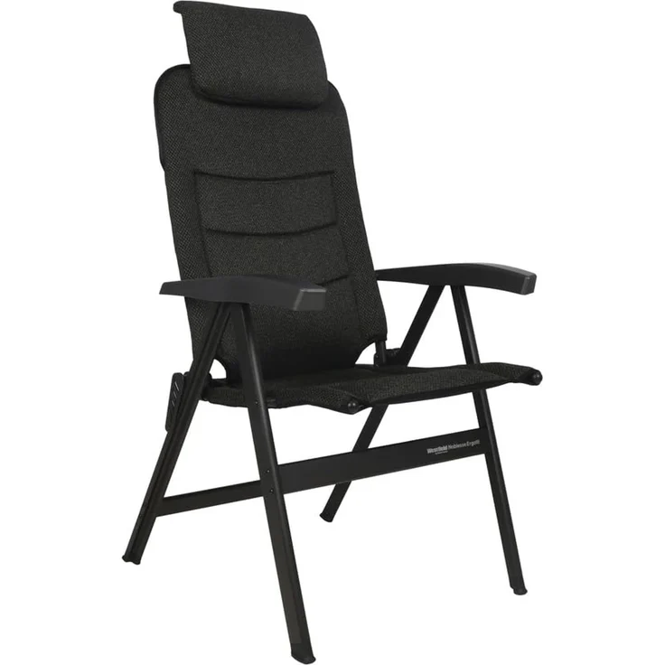 Westfield Outdoors Noblesse Ergofit Klappstuhl, gepolstert, verstellbar, Polyester, braun meliert, 68x63x120 cm, 5,5 kg, DuraLite Gestell