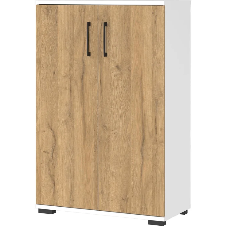 Germania GW-PROFI 3.0 Aktenschrank 4247, Weiß/Grandson-Eiche-Nb, 80 x 123 x 40 cm (BxHxT) – Bild 1