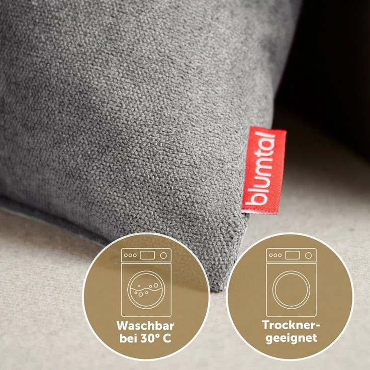 Blumtal Kissenbezug Chenille - Kuscheliges Zierkissen, (2 Stück), mit verstecktem Reißverschluss im praktischen Set – Bild 3