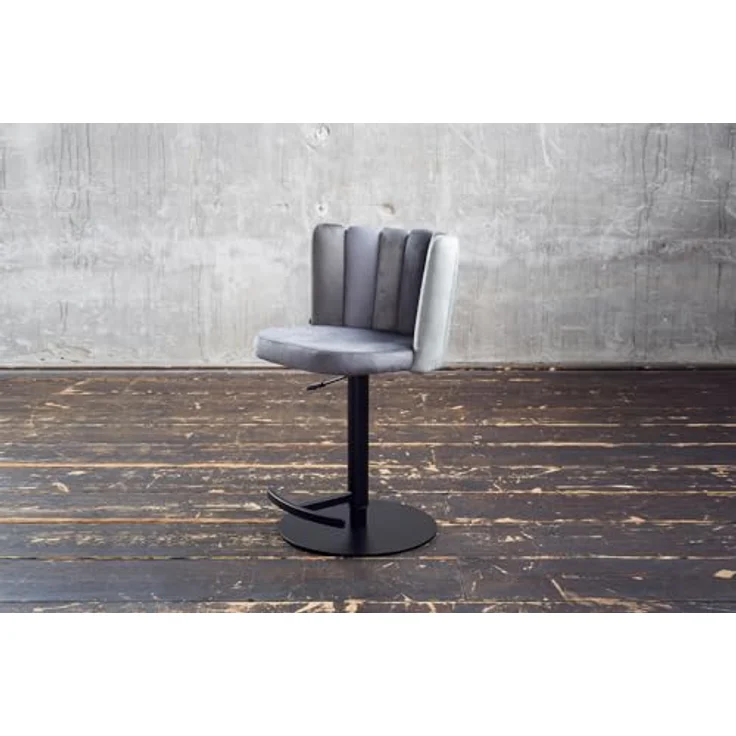 Kawola Barhocker Jada, höhenverstellbar mit 360° Drehfunktion, Grau und Schwarz, Kunststoff, 55x85x53 cm, Esszimmer Barmöbel – Bild 3