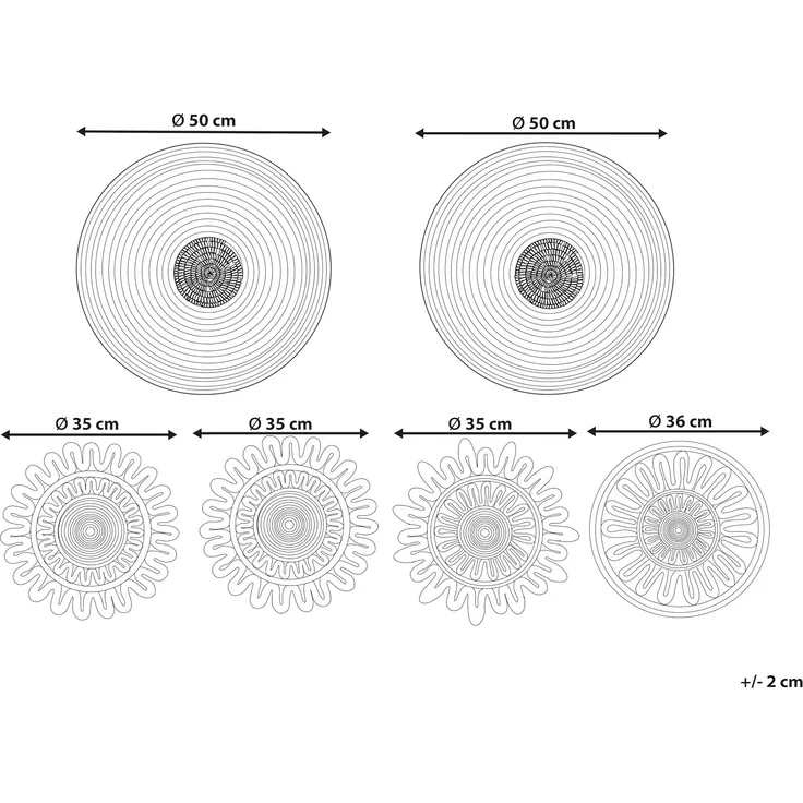 Wanddeko-Set PINTANO Seegras 50 35 36 cm Naturfarben – Bild 3