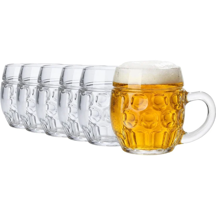 Stölzle Oberglas TÜBINGER Bierkrug 0,5 l (mit Schild) 6er Set – Bild 1