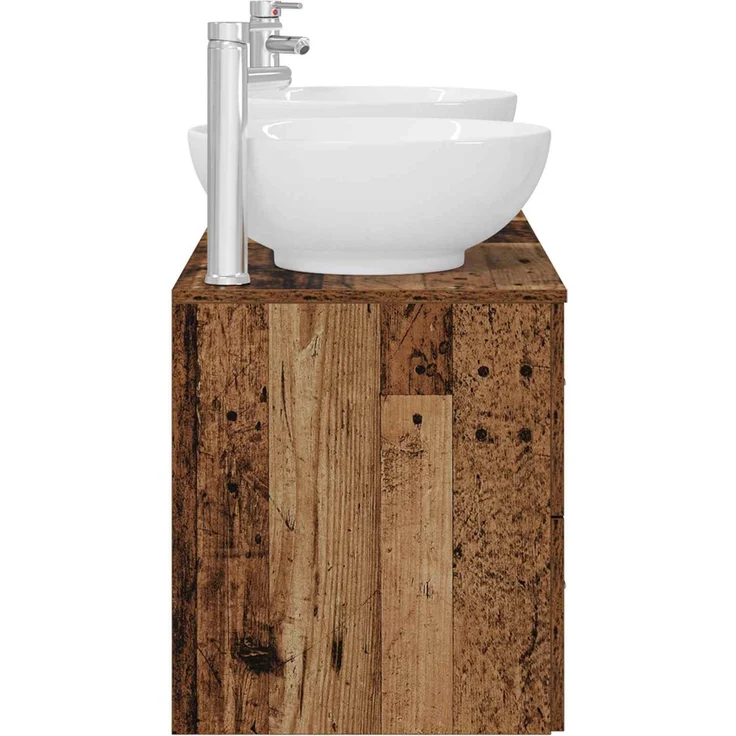 vidaXL Badezimmerschrank-Set 3 stk. Altholz 129 x 44,5 x 80 cm 3405905 – Bild 7