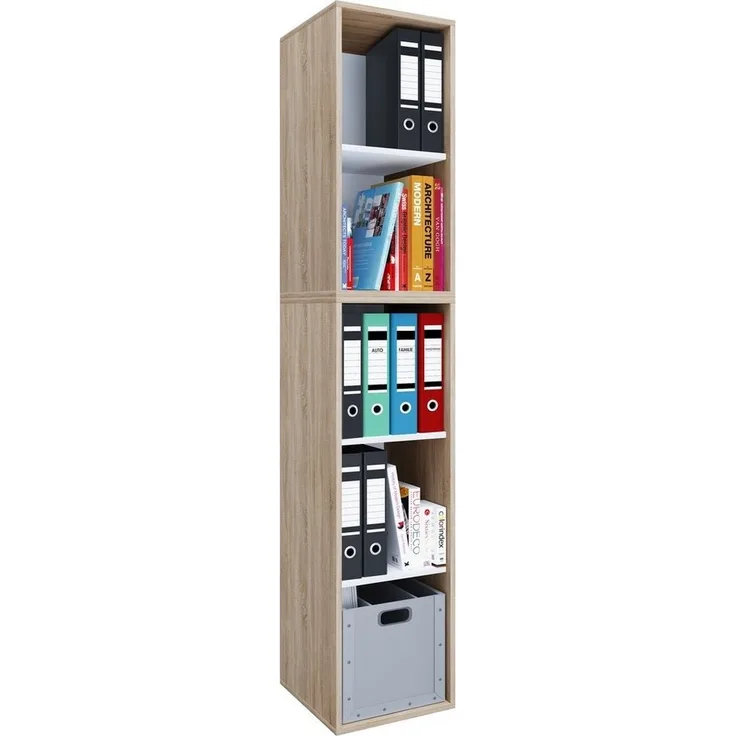 VCM Büroregal & Bücherregal Lona 917851 Sonoma-Eiche H. 183 x B. 35 x T. 37 cm