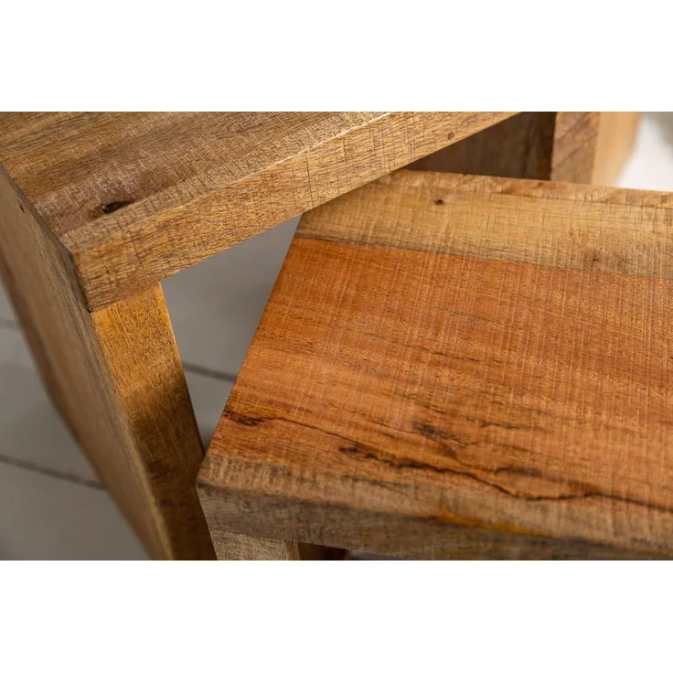 riess-ambiente Beistelltisch MAKASSAR 45cm natur (Set, 3-St), Massivholz · Handarbeit · Holztisch · Mangoholz – Bild 8