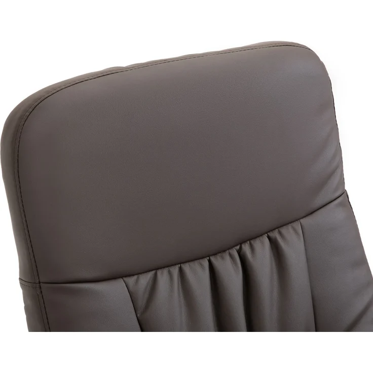 HOMCOM Relaxsessel mit Fußhocker, Kunstleder, Stahl, Braun, 76B x 81T x 105H cm – Bild 7