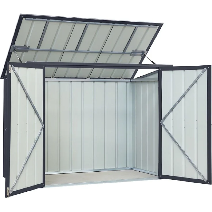 Globel Gerätehaus "Tonnen-Depot Easy" 5x3 - 2bins, anthrazit – Bild 7